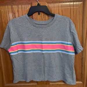 teen’s cropped striped t-shirt